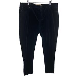 Soft‎ Surroundings Womens Size 18W Black Corduroy Pants High Rise Stretch Plus